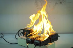 Enchufe sobrecargado hace cortocircuito en Navidad