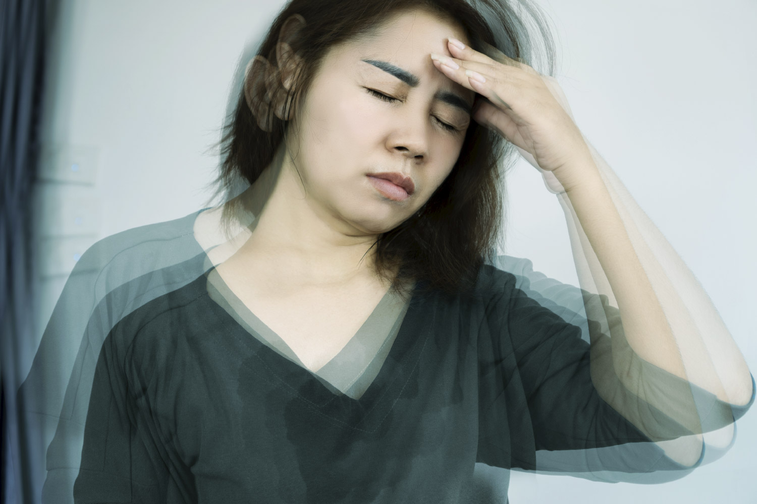 Mujer apunto de sufrir un infarto cerebral